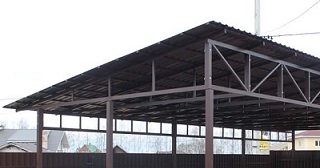 Односкатные навесы из профнастила 4 на 4: монтаж и продажа в Саранске от 1795 руб.
